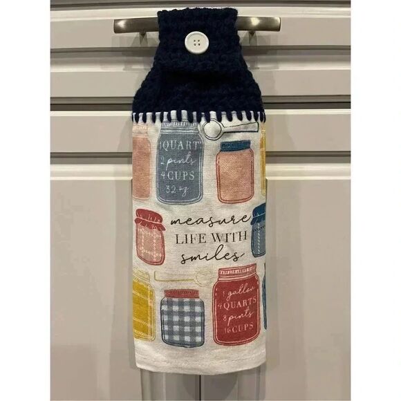 Crochet Top Kitchen Towel- Measure Life With Smiles - Picture 1 of 3